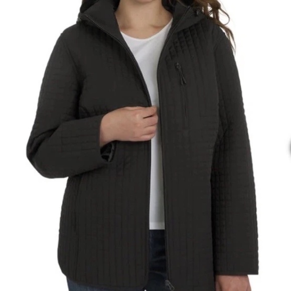 Lands' End Women's Quilted Puffer Jacket - Gray medium NWT - Picture 6 of 15